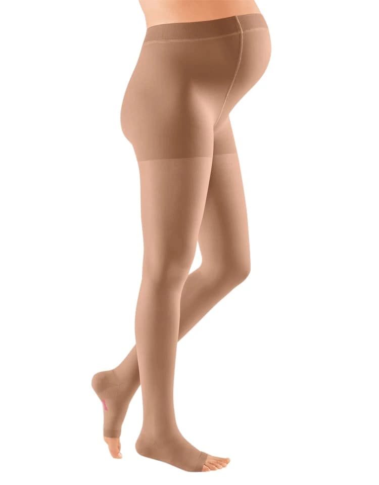Колготи компресійні для вагітних Medi (Німеччина) Duomed basic (1 клас компресії) карамель, довгі, відкритий носок, розмір 2