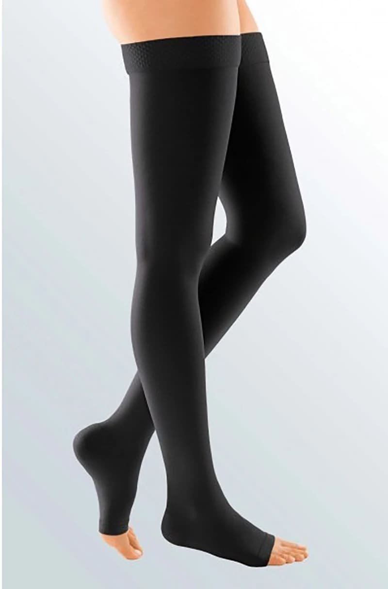 Панчохи компресійні Medi (Німеччина) Duomed (2 клас компресії) чорні, короткі, відкритий носок, розмір S