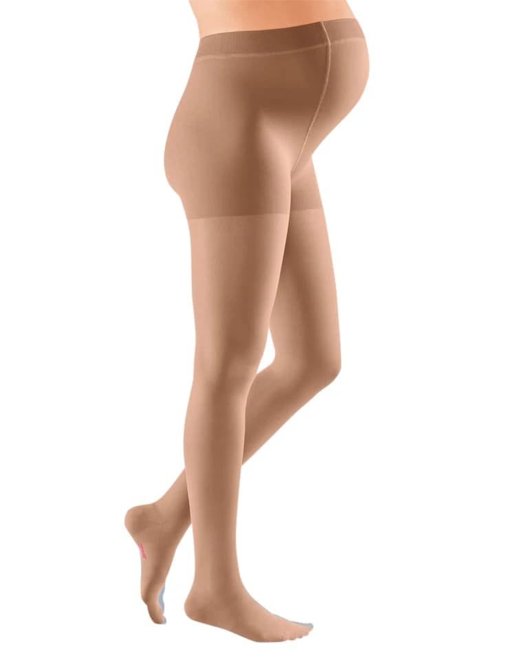 Колготи компресійні для вагітних Medi (Німеччина) Duomed basic (2 клас компресії) карамель, довгі, закритий носок, розмір 1